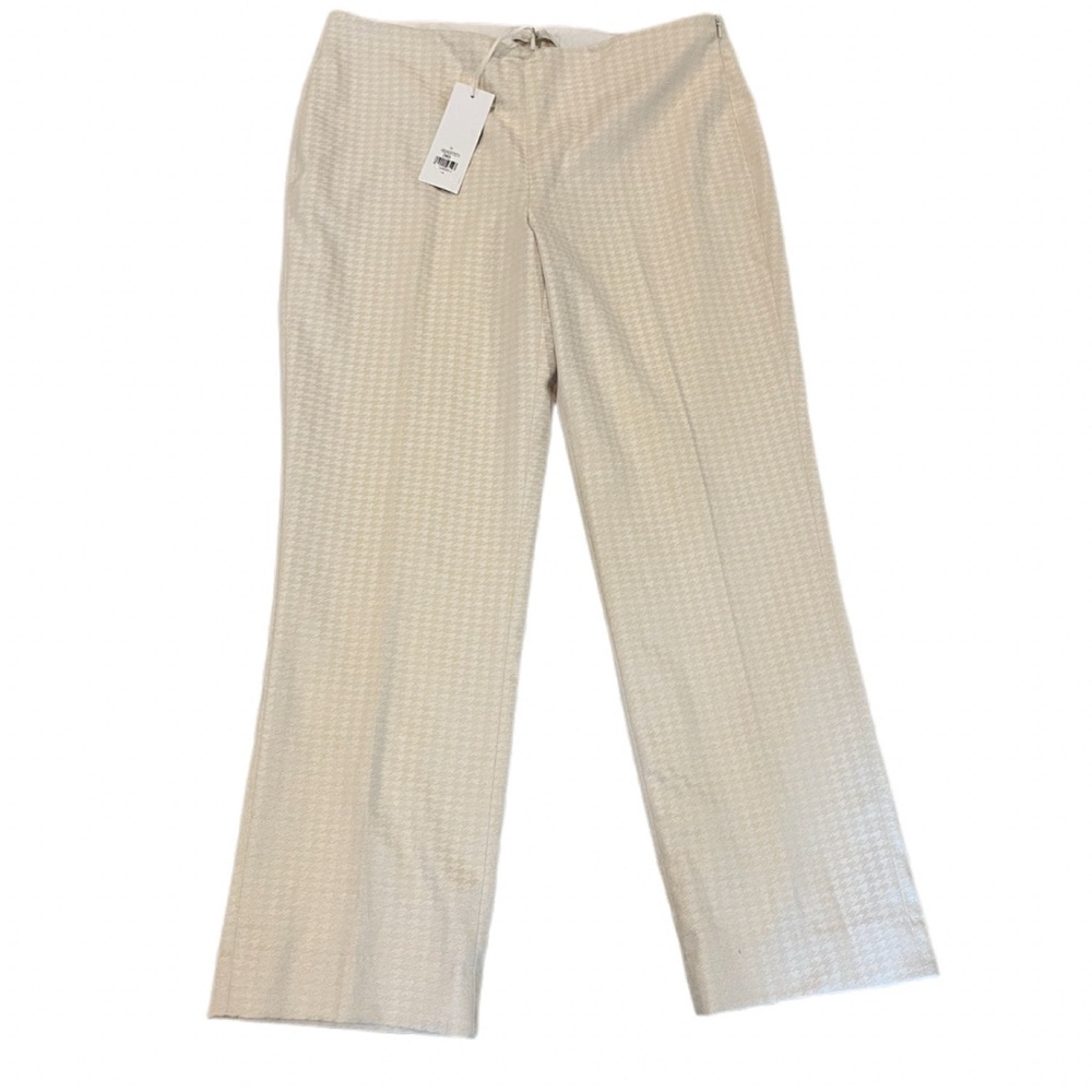 Etcetera Cream Colored Houndstooth Pants